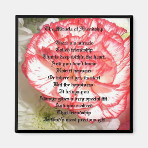 Dikt för inspirerande Vänskap Magnet