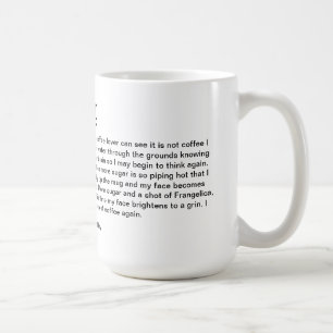Dikt för morgonkoppen av kaffe kaffemugg