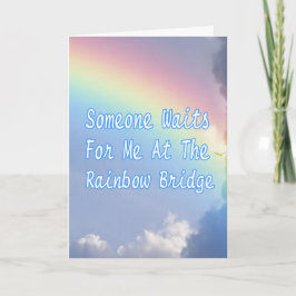 Dikt för Pet Sympathy Card Rainbow Hund Cat Fullt Kort