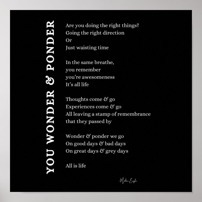  dikt för självbetjäning i kärlek poster väggkonst (Framsidan)