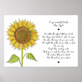 Dikt för solros och skriptbedömning för lärare poster