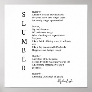 Dikt för sömndrömmar poster väggkonst