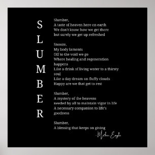 Dikt för sömndrömmar poster väggkonst