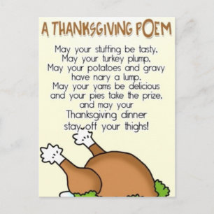 Dikt för thanksgiving helg vykort