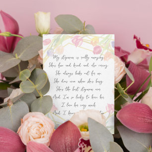 Dikt för uppskattning av Blommigt för elegant för Vykort