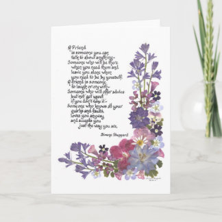 dikt för vänskap kort