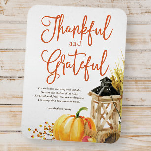 Dikt för vattenfärg Pumpkin Cornucopia Thanksgivin Magnet