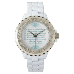 Dikt från Christina Rossetti Turquise Bläck Armbandsur