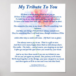 Dikt: Hyllning till ett avlidit husdjur FL Affisch