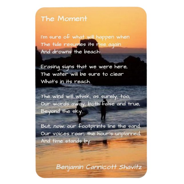 Dikt Kitchen Magnet - The Moment - with Photo (Vertikal)