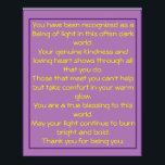 Dikt Loving Gift för tackens uppskattning Poster<br><div class="desc">Underbart dikt att låta någon veta hur speciella de är. Denna poetiska gåva kommer säkerligen att ge tårar av glädje till vem som än tar emot den.</div>