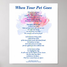 Dikt: Male Pet Loss Loss-sympati FL Poster Matte