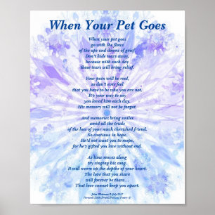 Dikt: Male Pet Loss-sympati PB-Poster projektionsy Poster