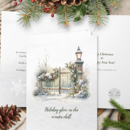 Dikt Nordiska vintervintern Grönt Röda Snö-julfran Helgkort