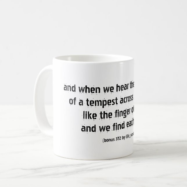 dikt om liv och kärlek kaffemugg (Framsida vänster)