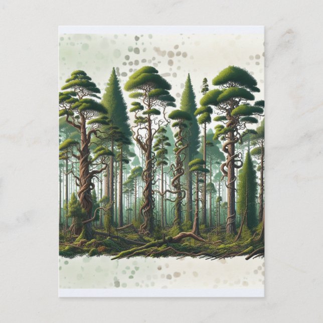 Dikt om skogsområdet i Träd Vykort (Framsida)