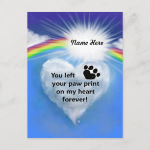 Dikt Paw Print Vykort