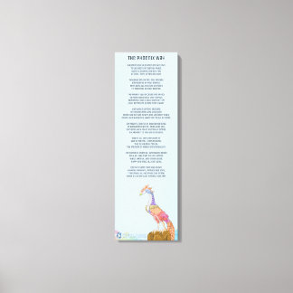 Dikt Phoenix Way på arbetsytan Wrapped Canvas