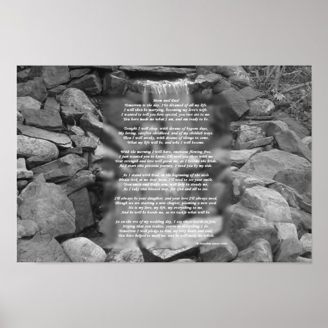 Dikt Poster till Brides föräldrar (från Bride) (Framsidan)