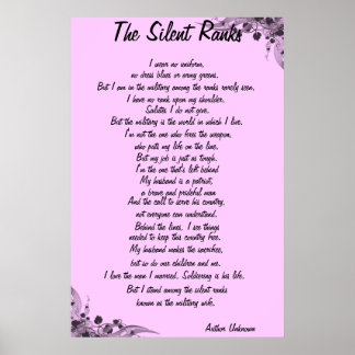 dikt "Silent Ranks" Poster