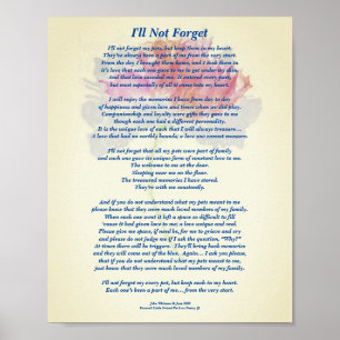 Dikt: Speciella minnen från ett sällskapsdjur, FLS Poster