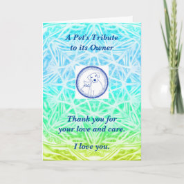 Dikt: Tröja för förlust av sällskapsdjur; BYG, vik Kort