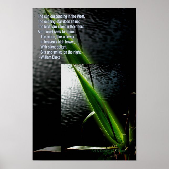 Dikt William Blake "tyst delight" poster citat (Framsidan)