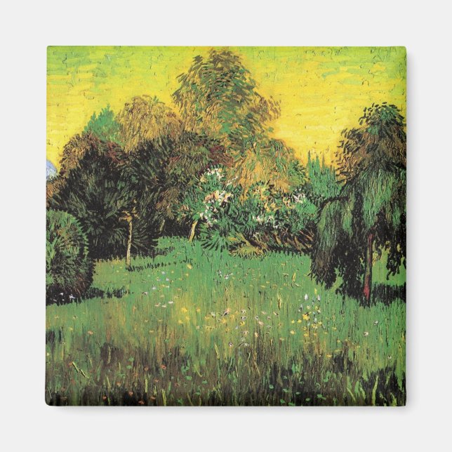 Diktarens trädgård av Vincent van Gogh Magnet (Framsidan)