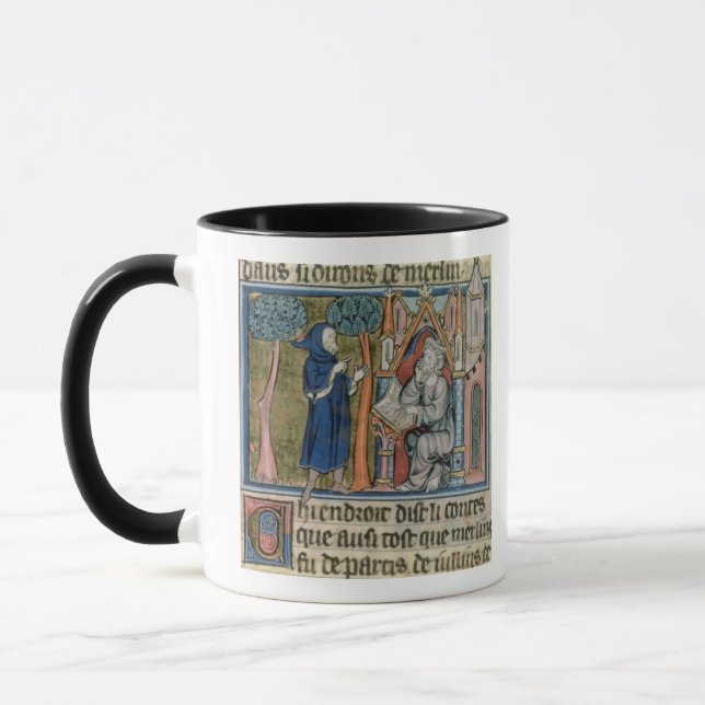 Diktat för Ms ram 95 f.268 Merlin berättelsen till Mugg (Vänster)