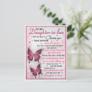 DIL Butterfly Du är också min dotter-in-Heart Vykort