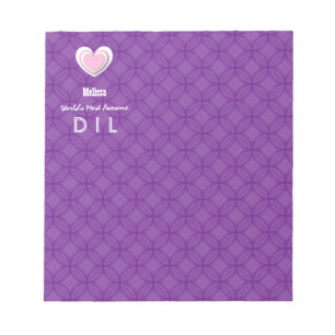 DIL Fantastisk Dotter-in-law Lila och Rosa Z602D Anteckningsblock