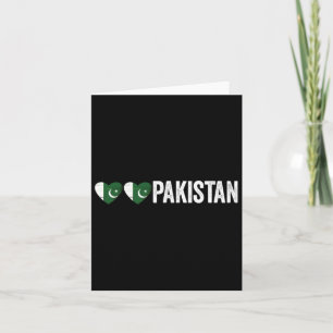 Dil Pakistan Azadi Mubarak Heart Flagga Day Proud Kort