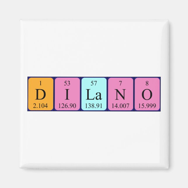 Dilano Periodisk magnet bord namn (Framsidan)
