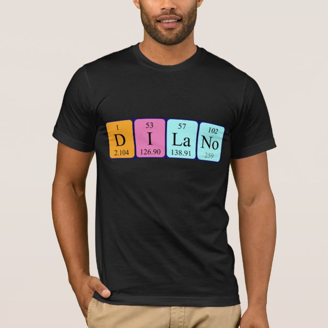 Dilano Periodisk skjorta bord namn T-shirt (Framsida)