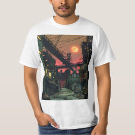 Dilapidad Tecknad Bok City T Shirt