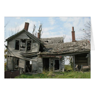 Dilapidat farm hälsningskort