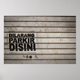 Dilarang parkir disini-tecken poster