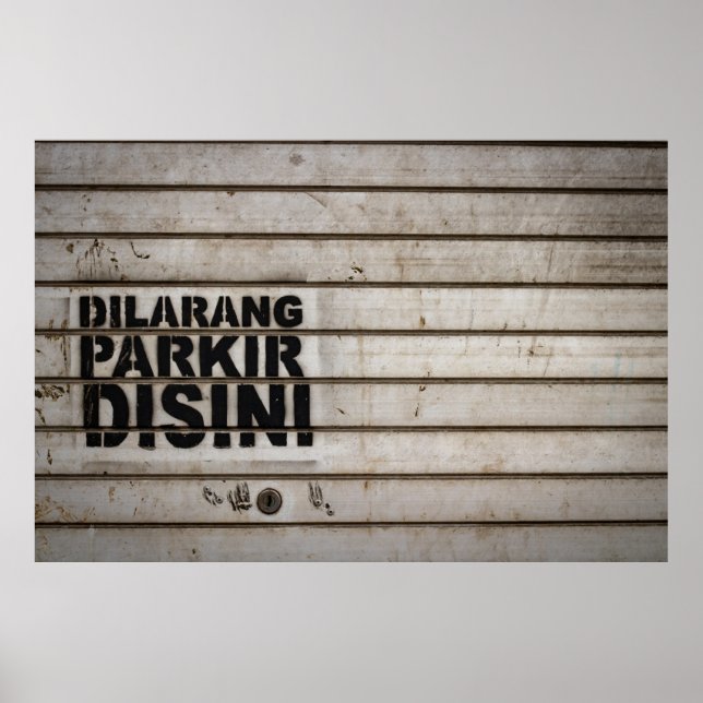 Dilarang parkir disini-tecken poster (Framsidan)
