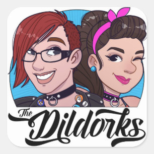 Dildorks dekal fyrkantigt klistermärke