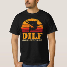 DILF I Kärlek Fishing Barracuda Funny Say Fisherm T Shirt
