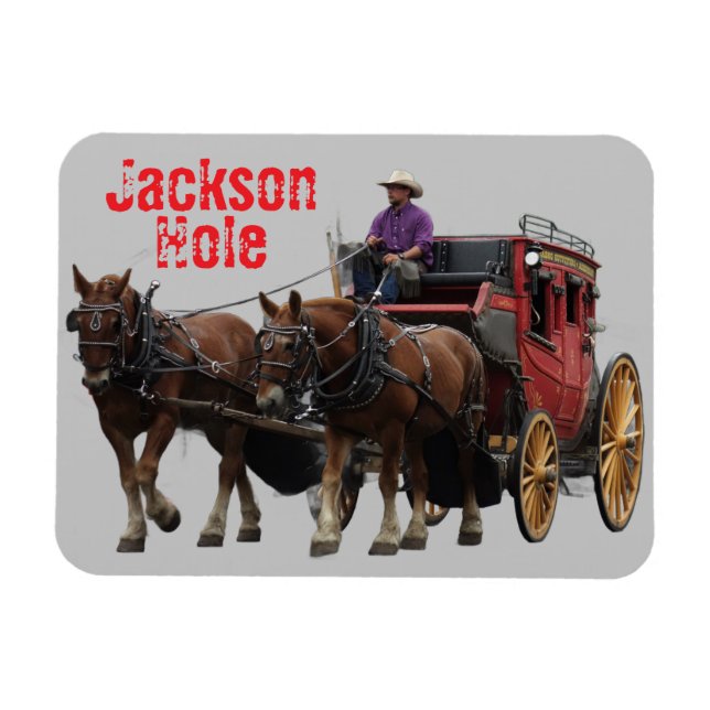 Diligens Jackson Hole Wyoming Magnet (Horisontell)