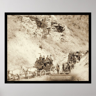Diligenser som reser bergvägen SD 1889 Poster