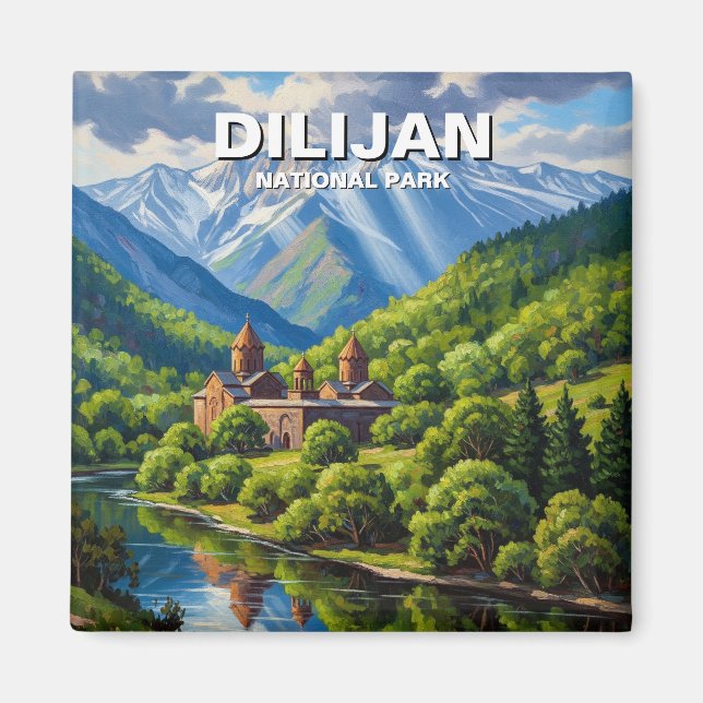 Dilijanska nationalparken Armenien Magnet (Framsidan)
