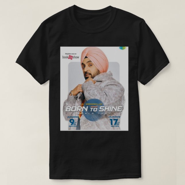 Diljit Dosanjh Diljit Dosanjh Diljit Dosanjh Dilji T Shirt (Design framsida)