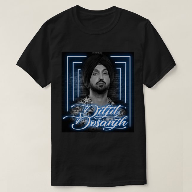 Diljit Dosanjh-teckningar T Shirt (Design framsida)