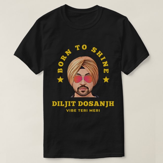 Diljit dosanjh Vibes Diljit dosanjh punjabi sjunga T Shirt (Design framsida)