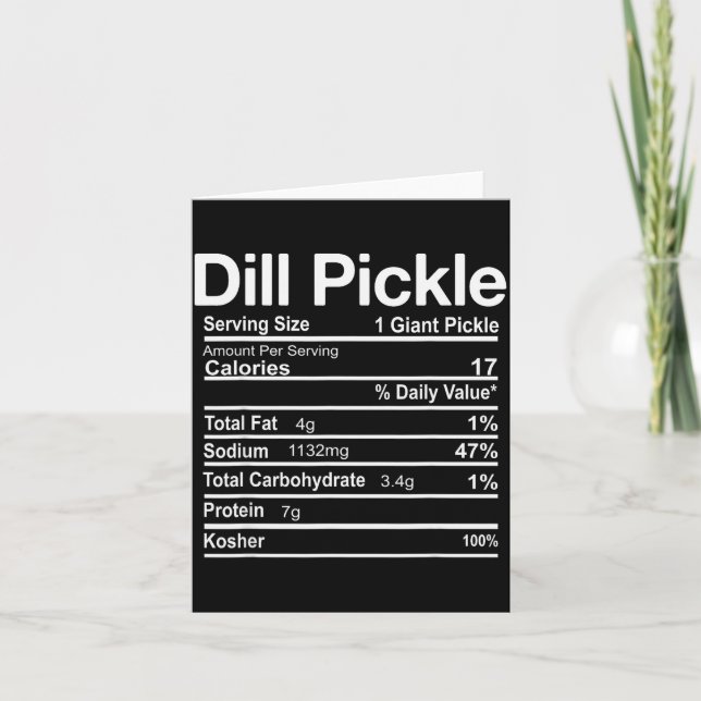 Dill Ckle Nutrition Facts Funny Thanksgiving Chris Kort (Framsida)