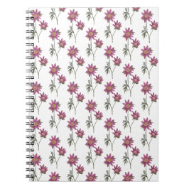 Dill Daisy Notebook White Mönster Anteckningsbok