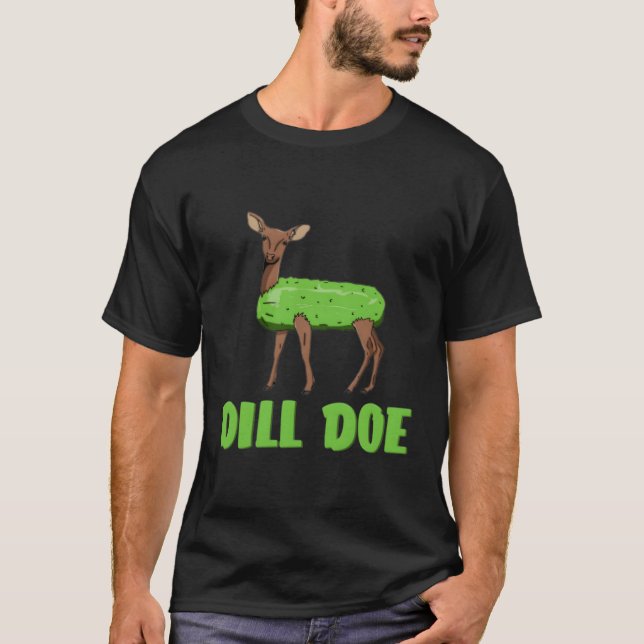 Dill Doe Humor Nature Hjort Rednacke T Shirt (Framsida)