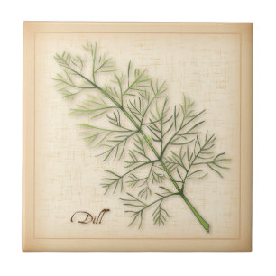 Dill Herb Ceramic Tile Kakelplatta
